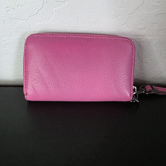 Aimee Kestenberg Pink Zip Around Wristlet Wallet - Picture 8 of 16